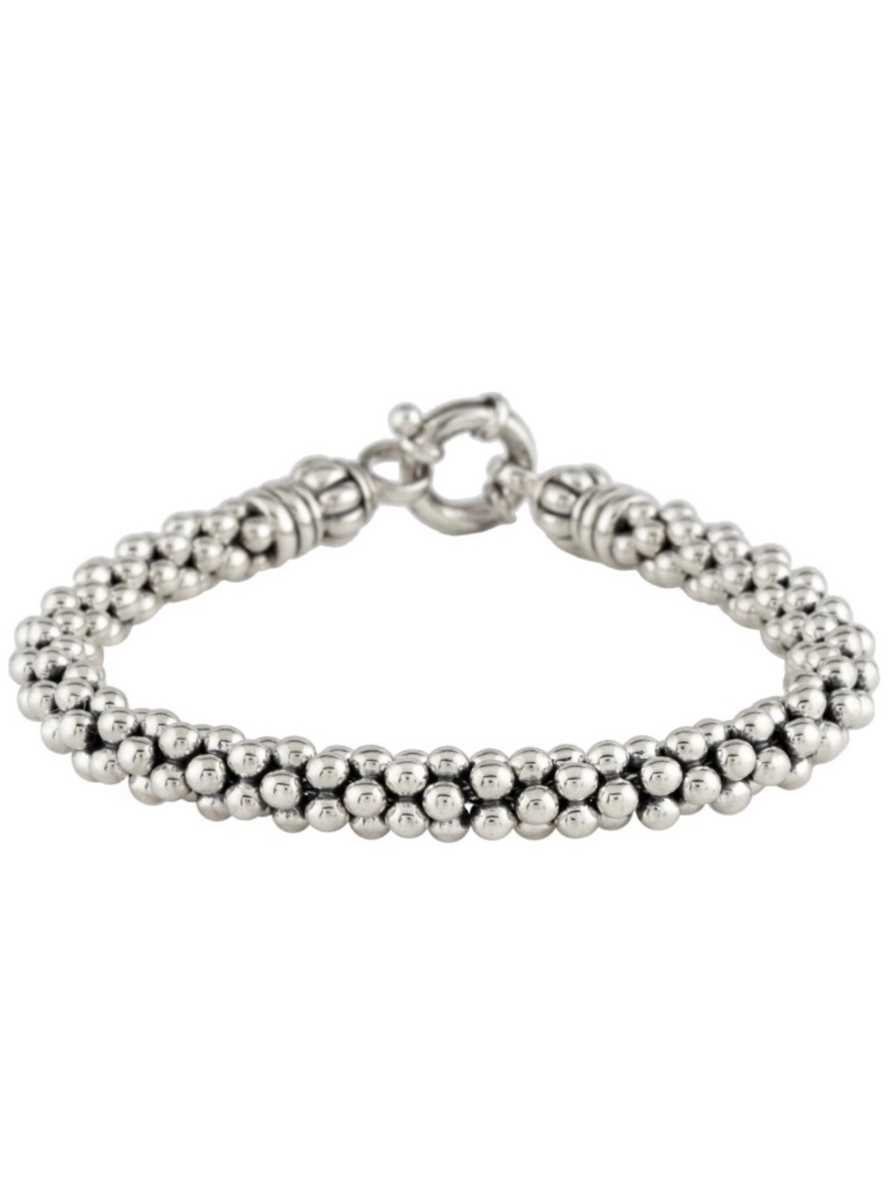 LAGOS Signature Caviar Rope Bracelet in Sterling Silver Size Medium M
